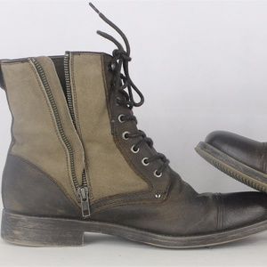 Men's Aston Grey Collection Leathers Boots Size 10